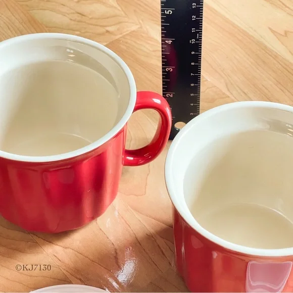Good Cook Red Stoneware 16oz Mug Soup Bowl with Lid Set of Two - Picture 10 of 13